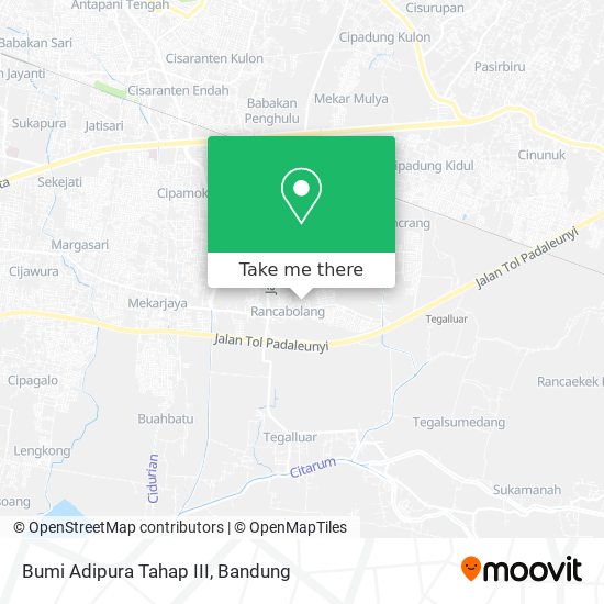 Bumi Adipura Tahap III map