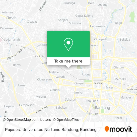Pujasera Universitas Nurtanio Bandung map