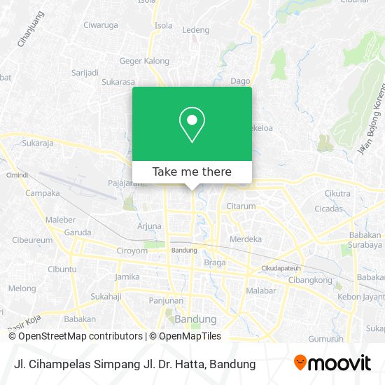 Jl. Cihampelas Simpang Jl. Dr. Hatta map