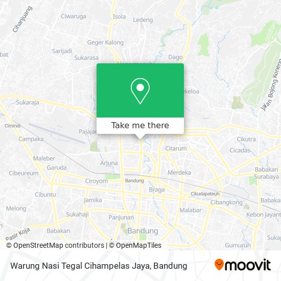 Warung Nasi Tegal Cihampelas Jaya map