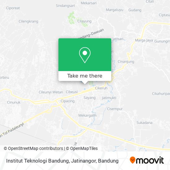 Institut Teknologi Bandung, Jatinangor map