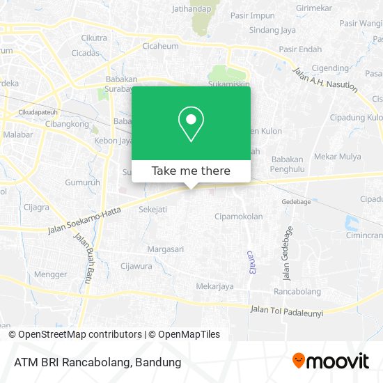 ATM BRI Rancabolang map