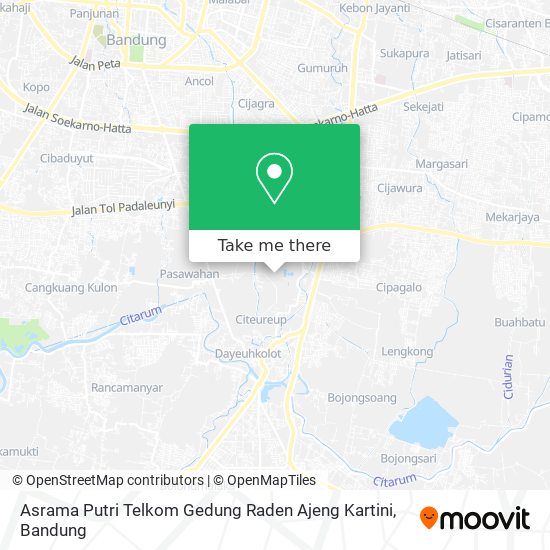 Asrama Putri Telkom Gedung Raden Ajeng Kartini map