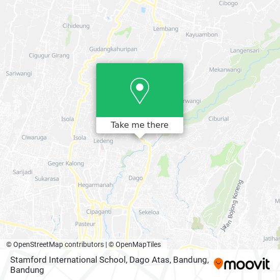 Stamford International School, Dago Atas, Bandung map