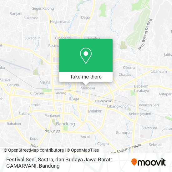 Festival Seni, Sastra, dan Budaya Jawa Barat: GAMARVANI map