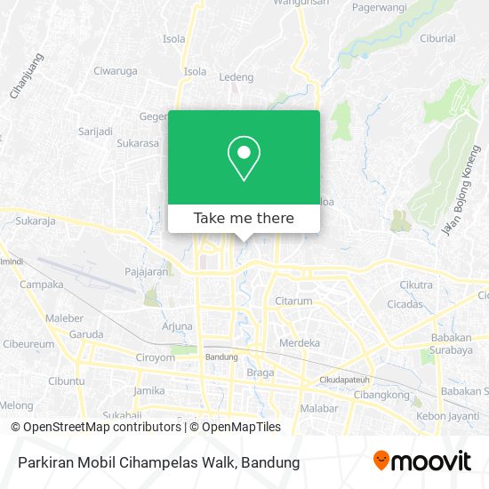 Parkiran Mobil Cihampelas Walk map