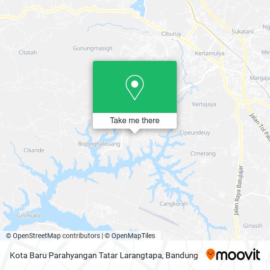 Kota Baru Parahyangan Tatar Larangtapa map