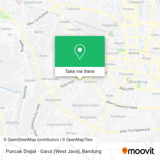 Puncak Drajat - Garut (West Java) map