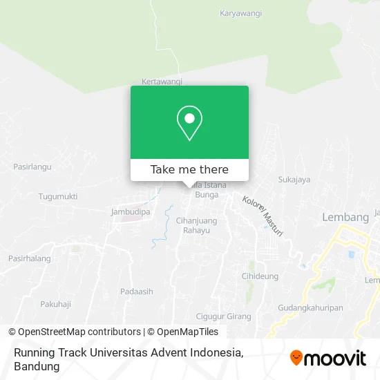Running Track Universitas Advent Indonesia map