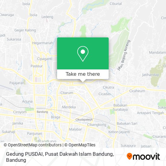 Gedung PUSDAI, Pusat Dakwah Islam Bandung map
