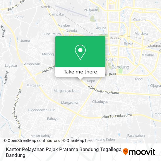Kantor Pelayanan Pajak Pratama Bandung Tegallega map