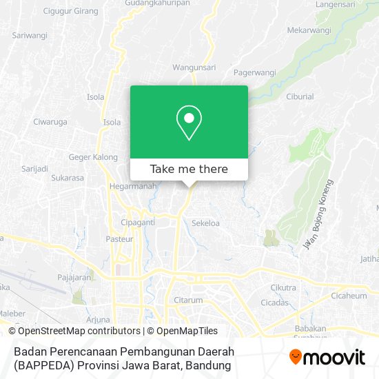 Badan Perencanaan Pembangunan Daerah (BAPPEDA) Provinsi Jawa Barat map