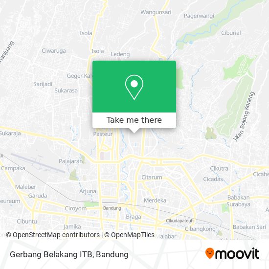 Gerbang Belakang ITB map