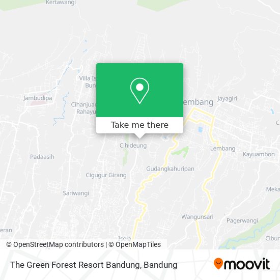 The Green Forest Resort Bandung map