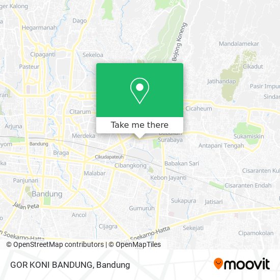 GOR KONI BANDUNG map