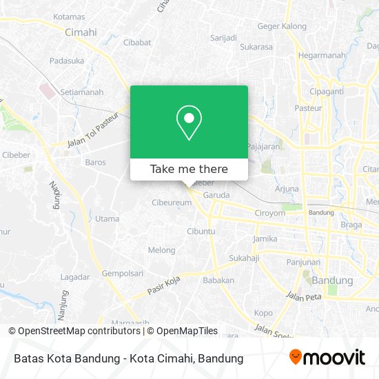 Batas Kota Bandung - Kota Cimahi map