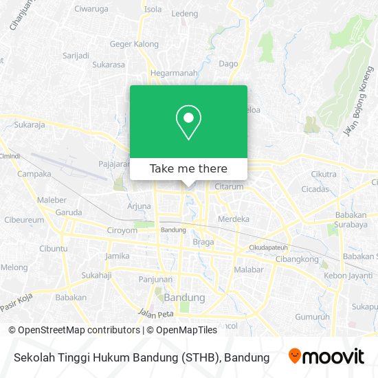Sekolah Tinggi Hukum Bandung (STHB) map