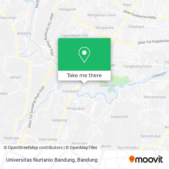 Universitas Nurtanio Bandung map