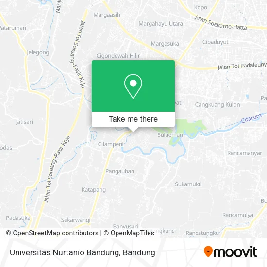 Universitas Nurtanio Bandung map