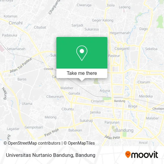 Universitas Nurtanio Bandung map