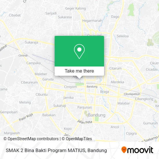 SMAK 2 Bina Bakti Program MATIUS map