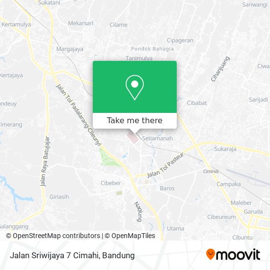 Jalan Sriwijaya 7 Cimahi map