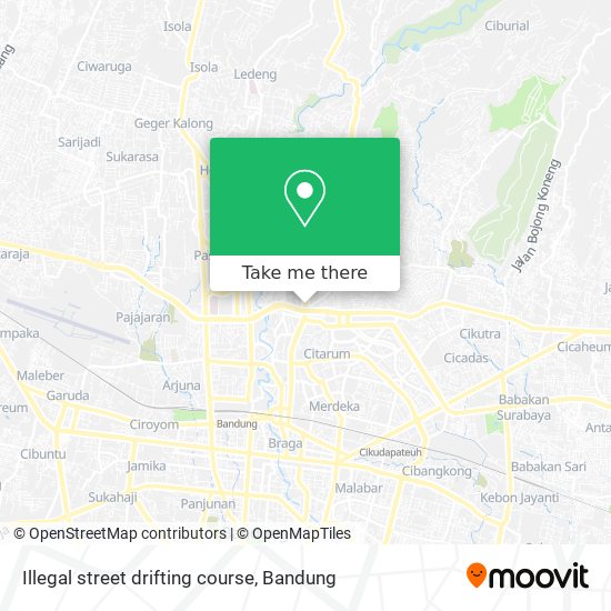 Illegal street drifting course map