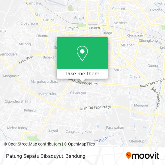 Patung Sepatu Cibaduyut map