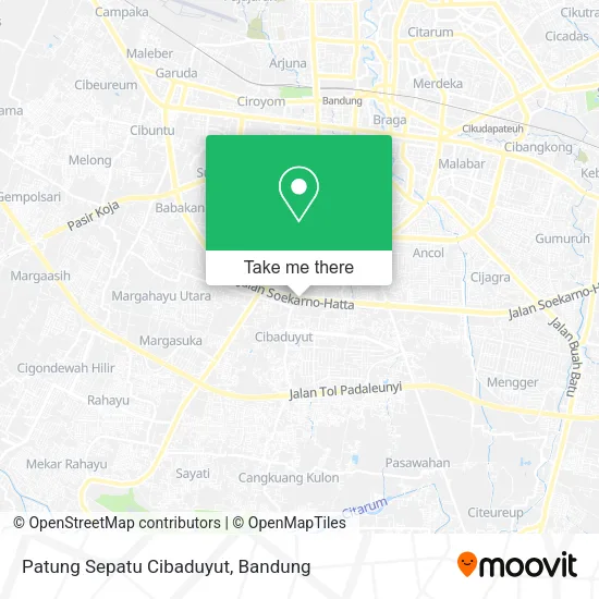 Patung Sepatu Cibaduyut map