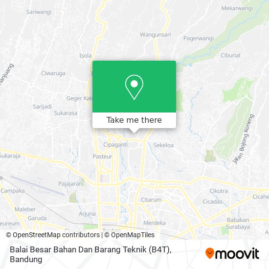 Balai Besar Bahan Dan Barang Teknik (B4T) map