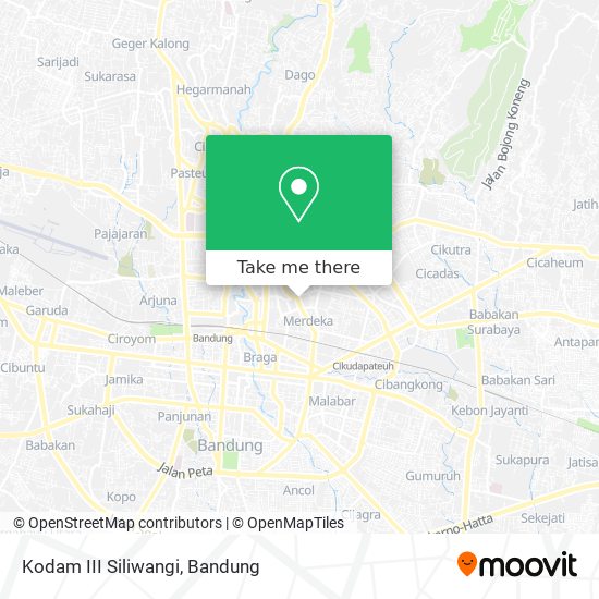 Kodam III Siliwangi map