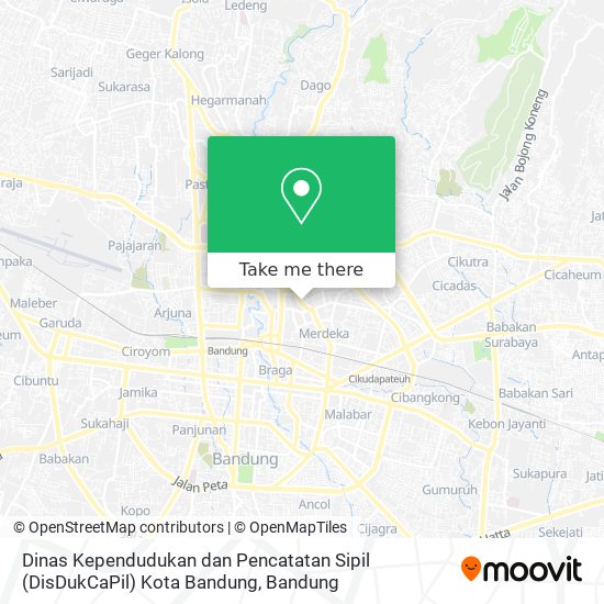 Dinas Kependudukan dan Pencatatan Sipil (DisDukCaPil) Kota Bandung map