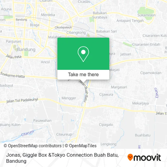 Jonas, Giggle Box &Tokyo Connection Buah Batu map