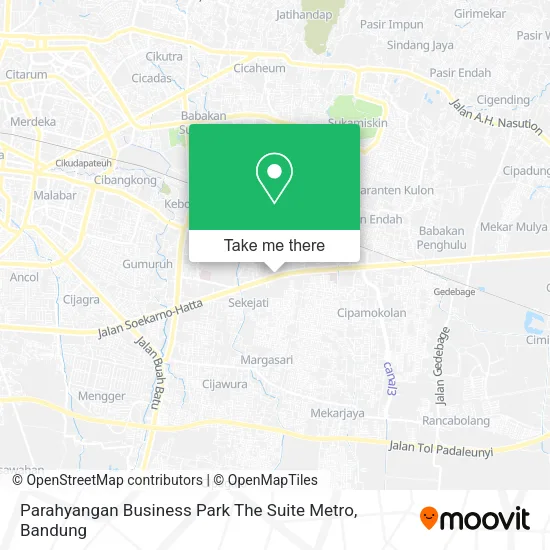 Parahyangan Business Park The Suite Metro map