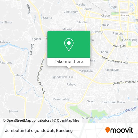 Jembatan tol cigondewah map