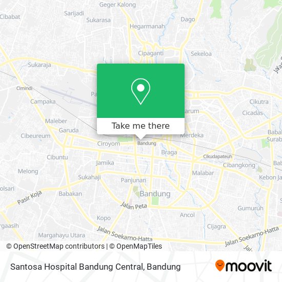 Santosa Hospital Bandung Central map