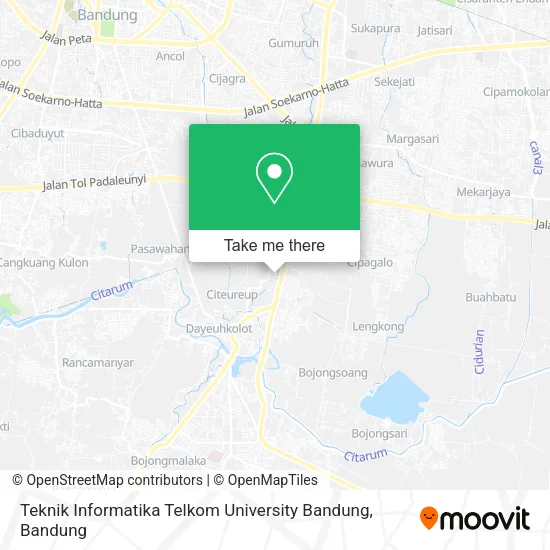 Teknik Informatika Telkom University Bandung map