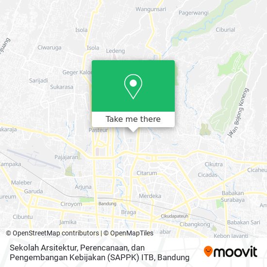 Sekolah Arsitektur, Perencanaan, dan Pengembangan Kebijakan (SAPPK)  ITB map