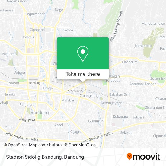 Stadion Sidolig Bandung map