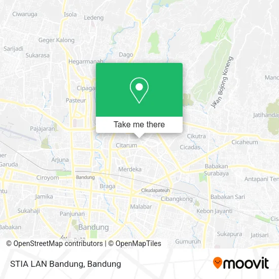 STIA LAN Bandung map