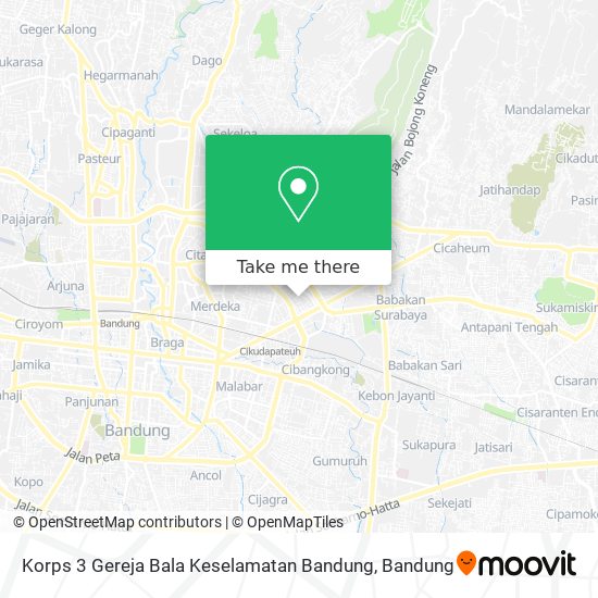 Korps 3 Gereja Bala Keselamatan Bandung map