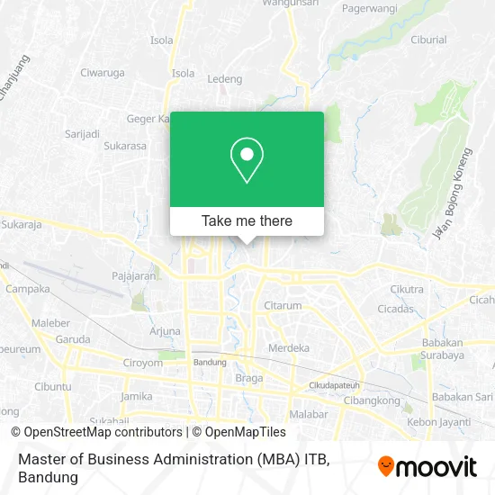 Master of Business Administration (MBA) ITB map