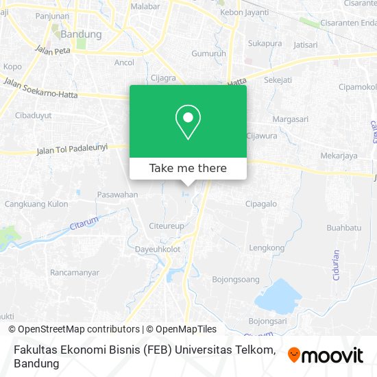 Fakultas Ekonomi Bisnis (FEB) Universitas Telkom map
