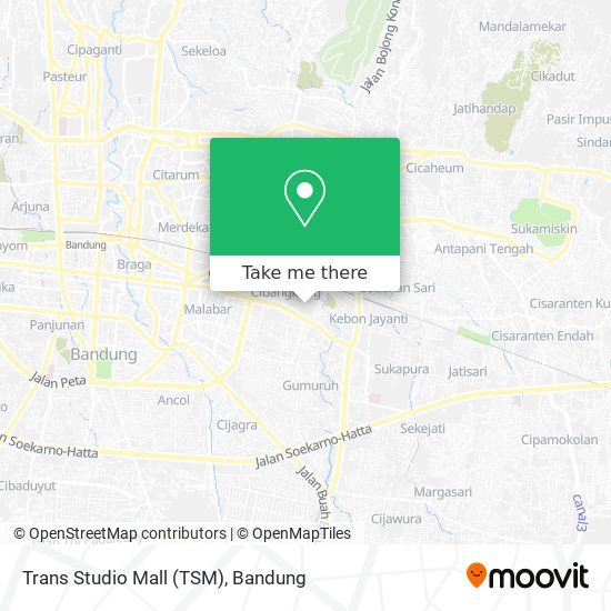 Trans Studio Mall (TSM) map