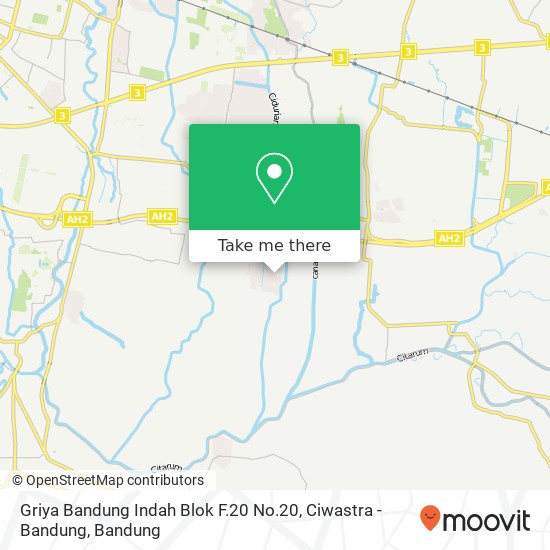 Griya Bandung Indah Blok F.20 No.20, Ciwastra - Bandung map