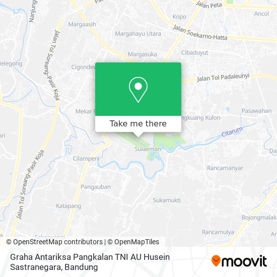 Graha Antariksa Pangkalan TNI AU Husein Sastranegara map