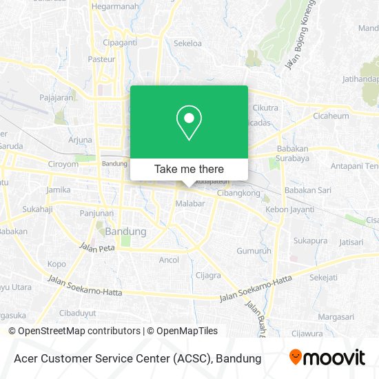 Acer Customer Service Center (ACSC) map