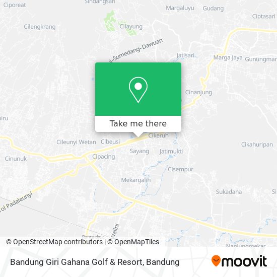 Bandung Giri Gahana Golf & Resort map