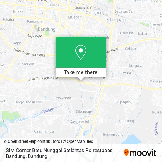 SIM Corner Batu Nunggal Satlantas Polrestabes Bandung map