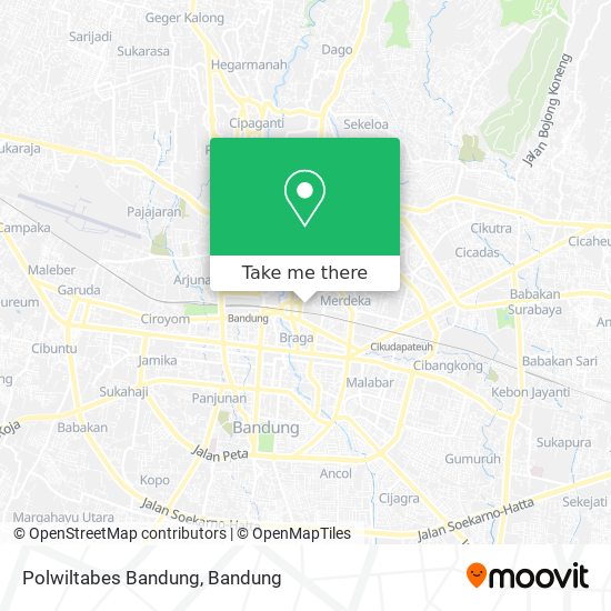 Polwiltabes Bandung map